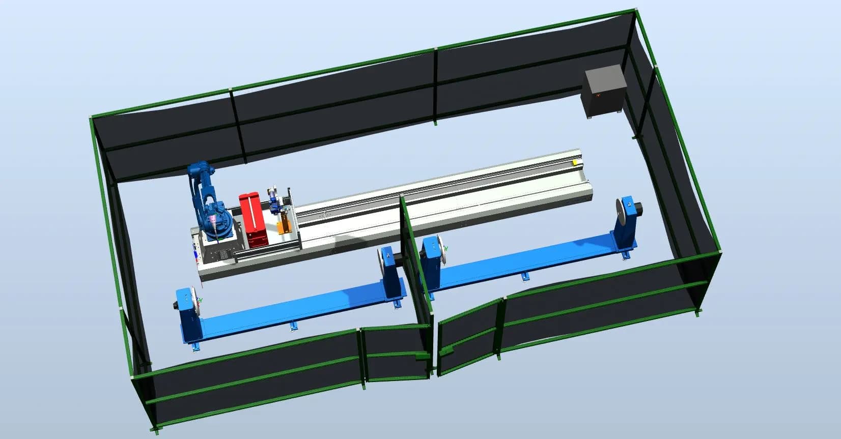 Роботизированный сварочный комплекс Yaskawa Motoman AR2010 с линейной осью 8000 мм