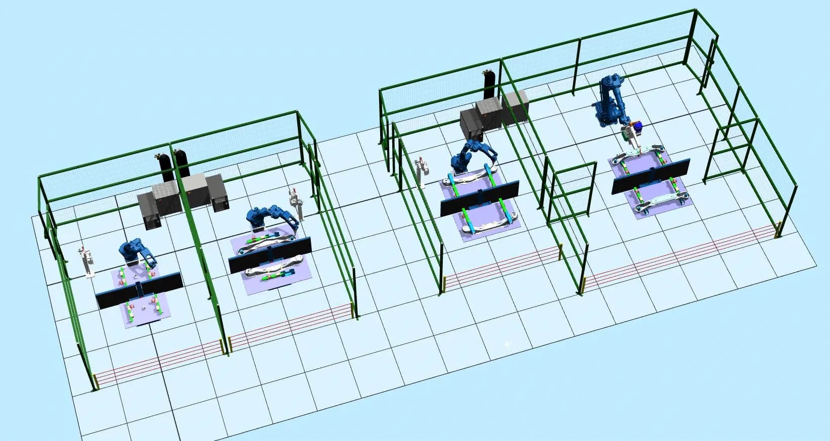 Роботизированный сварочный комплекс Yaskawa GP12 MH180 с позиционерами VMI400